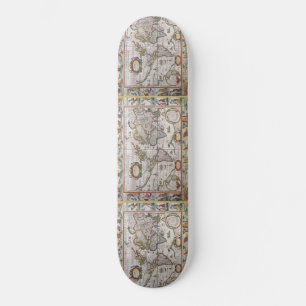 Skateboard för antik världskarta
