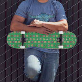 Skateboard för blandade Donuts Mönster Namn Grönt