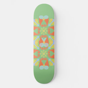 Skateboard för blommigt