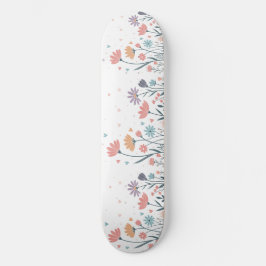 Skateboard för Blommigt av vattenfärg