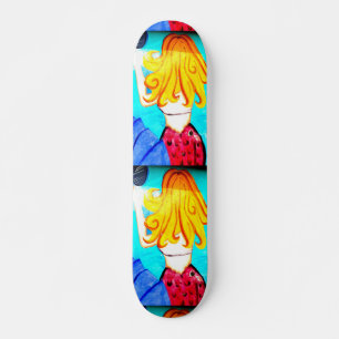 skateboard för blond sjöjungfru bräda 20,5 cm