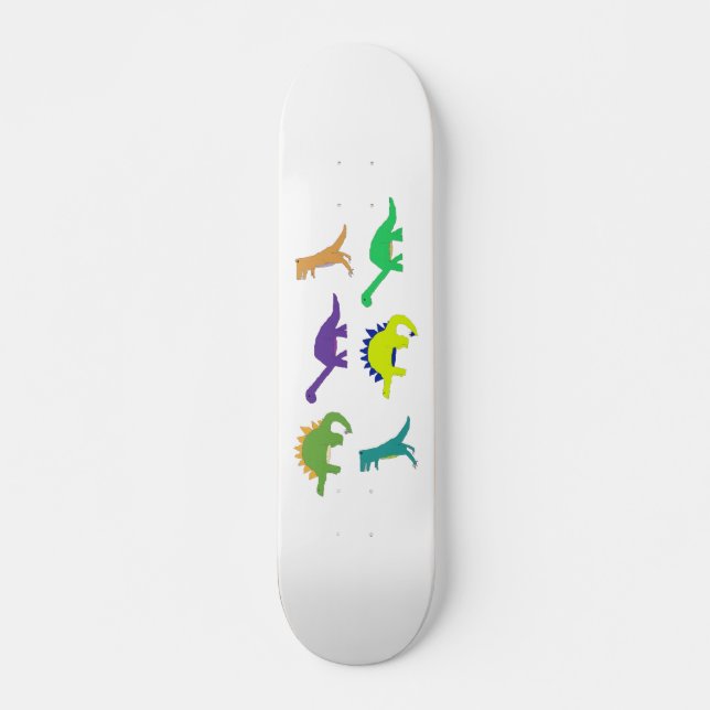 Skateboard för Bright Dinos (naturlig) (Framsida)