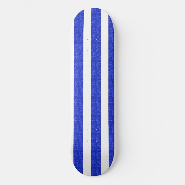 Skateboard för coola Chic Blue Geometric Rand (Framsida)