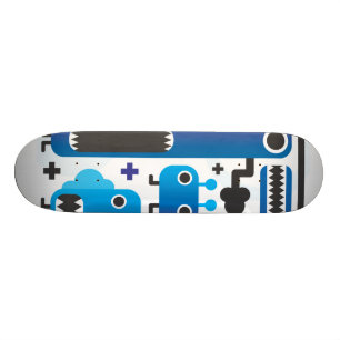 Skateboard för coola med blå monstergrafik bräda 21,5 cm