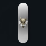 Skateboard för demon Skull-rökning<br><div class="desc">Den här designen kan vara personlig genom att välja anpassningsalternativet för att lägga till text eller göra andra ändringar. Om den här produkten har möjlighet att överföra designen till en annan artikel ska du vid behov justera designen så att den passar. Kontakta mig på colorflowcreations@gmail.com om du vill ha den...</div>