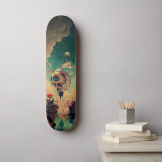 Skateboard för Fantasy Space robot art art