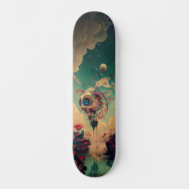 Skateboard för Fantasy Space robot art art