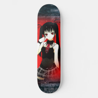Skateboard för färg-animerad flicka