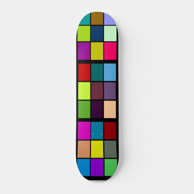 Skateboard för färgsvartgräns bräda 19,5 cm (Framsida)