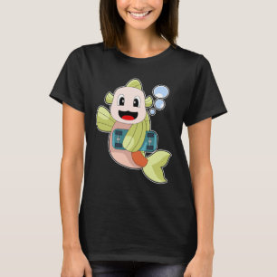 Skateboard för fiskskal t shirt