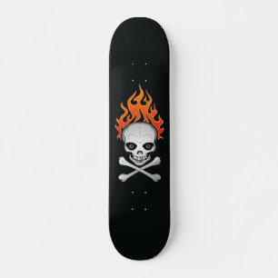 Skateboard för flamskal och korsben