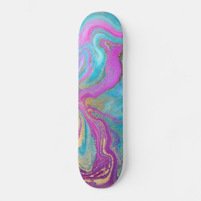 Skateboard för flytande konsfärger (Framsida)