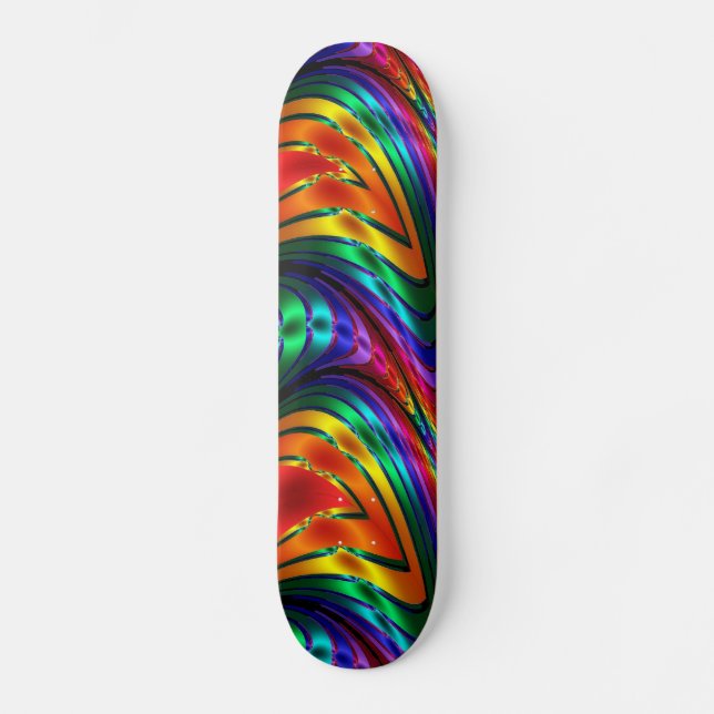 Skateboard för Fractalsilkeregnbåge Bräda 19,5 Cm (Framsida)