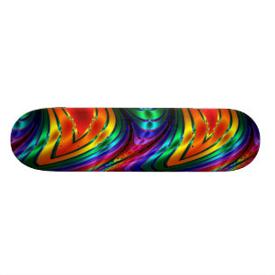 Skateboard för Fractalsilkeregnbåge Bräda 19,5 Cm