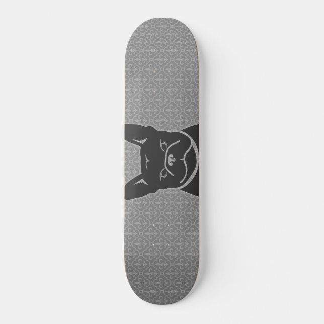Skateboard för FRENCHIE FLEUR DE LIS kolgrå färg (Framsida)