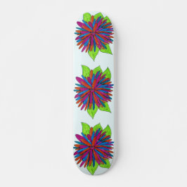 Skateboard for Girls, färgade blommor