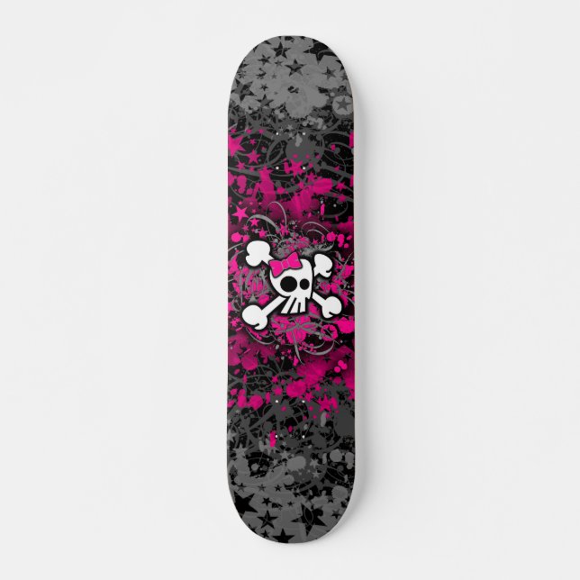 Skateboard för Girly Skull & Crossbone (Framsida)