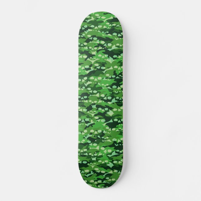 Skateboard för grönt Skull-kamera (Framsida)