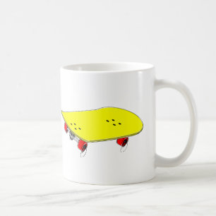 Skateboard för gult av coola kaffemugg