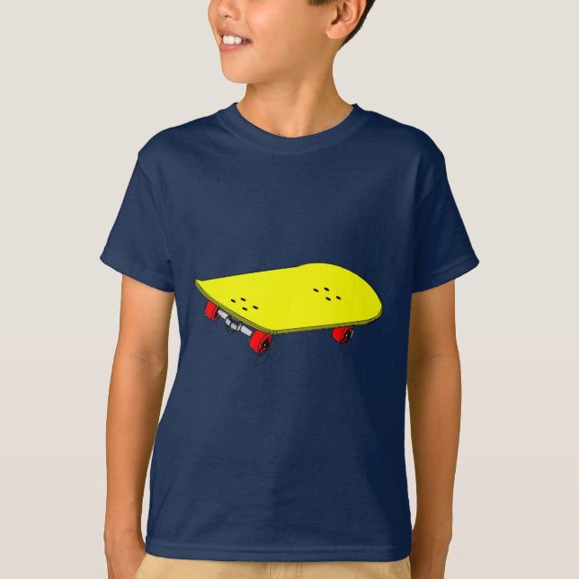 Skateboard för gult av coola t shirt (Framsida)
