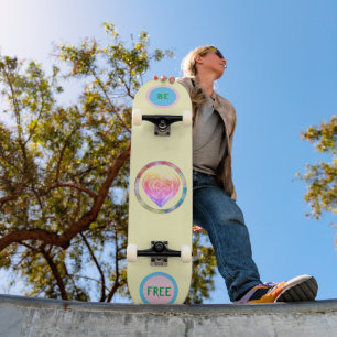 Skateboard för Gult "Bli ledig"