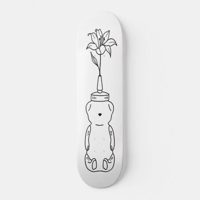 Skateboard för honungsbjörn Deluxe Flower Whiteout (Framsida)