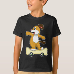 Skateboard för hund Bone Skater T Shirt