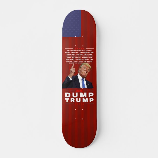Skateboard för illustration av Dumpa Trump 2020 (Framsida)