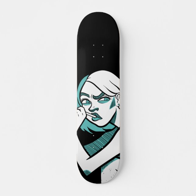 Skateboard för illustration av tjocktarmsskålen (Framsida)