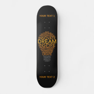 Skateboard för inspirationsljus-anpassningsbar bräda 19,5 cm