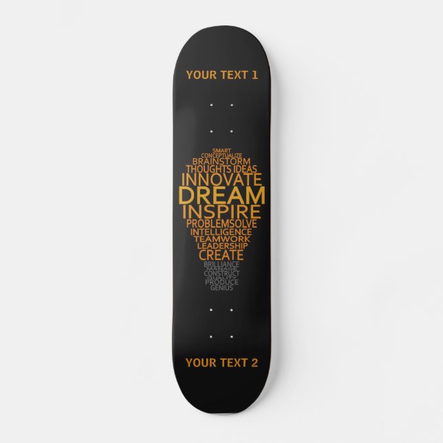 Skateboard för inspirationsljus-anpassningsbar bräda 19,5 cm (Framsida)