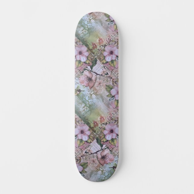 Skateboard för Inspired Blommigt (Vintage), giftig (Framsida)