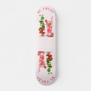Skateboard för jordgubbsbär, färsk dryck