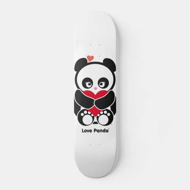 Skateboard för kärlekPanda® kortkort (Framsida)