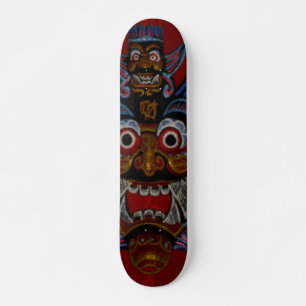 Skateboard för kinesisk demonmask bräda 19,5 cm