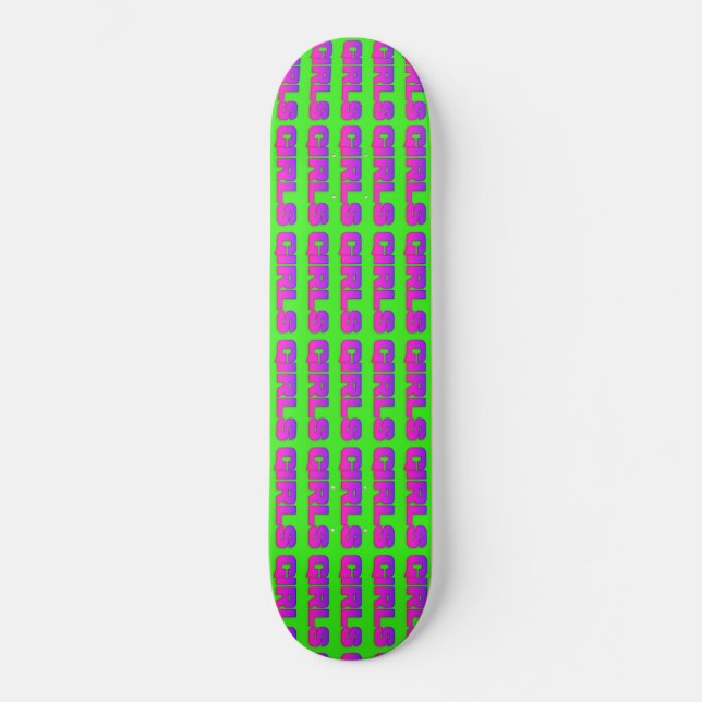 Skateboard för komplett Neon-Grönt Byggt flickor (Framsida)