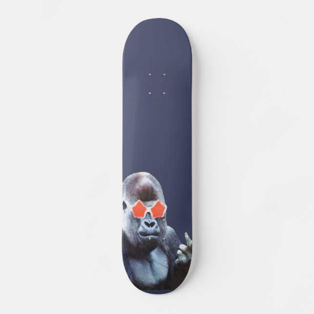 Skateboard för konst för gorillamiddlefingergata (Framsida)