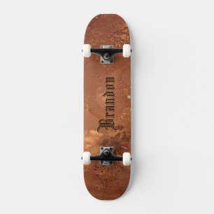 Skateboard för kopparbakgrund