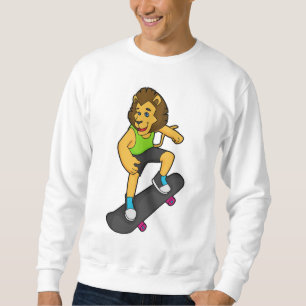 Skateboard för lejon Skater Lång Ärmad Tröja