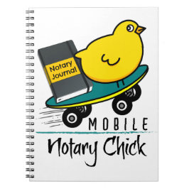 Skateboard för Mobile Notary Chick med Journal Anteckningsbok