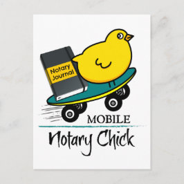 Skateboard för Mobile Notary Chick med Journal Vykort