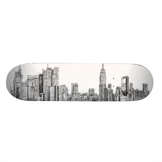 Skateboard för New York horisontbläck