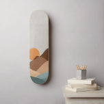 Skateboard för Ökenliggande<br><div class="desc">En ökenskateboard i sol och bergsområden, boho stil. Terracotta, bisque och grönt.</div>
