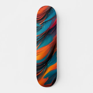 Skateboard för orange Blue och Black