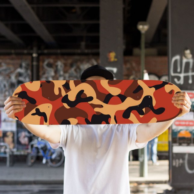 Skateboard för orange | Skateboard (Orange Camo Skateboard Deck)