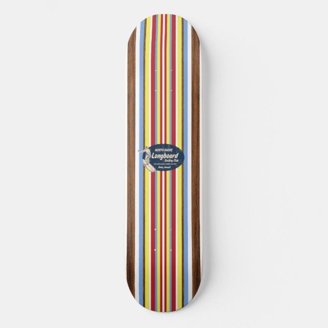 Skateboard för Pipelinevintagesurfa (Framsida)