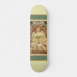 Skateboard för Poster vintage av kaffe