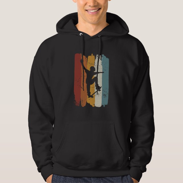 Skateboard för Retro-vintage Hoodie (Framsida)