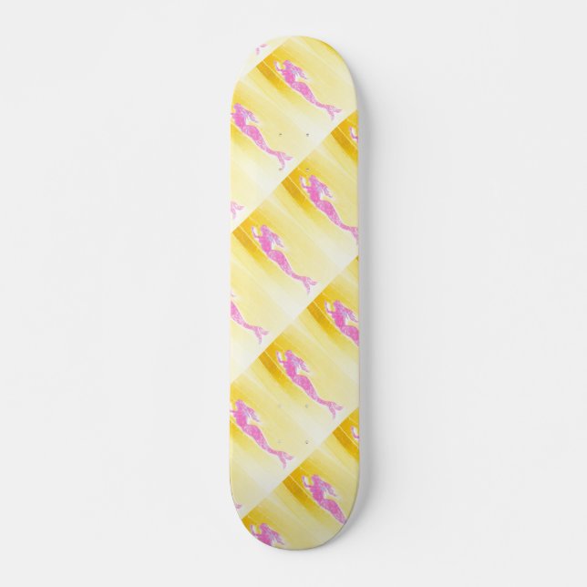 Skateboard för rosa sjöjungfruar (Framsida)