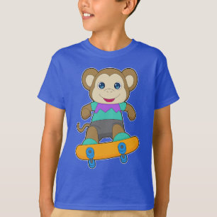 Skateboard för Skater av apa T Shirt
